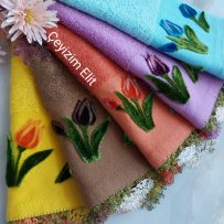 İğneoyalı Mutfak Havlusu - Lale