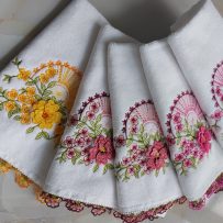 Pembe Çiçekli Mutfak Havlusu 2'li