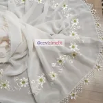 Nakış İşlemeli Namaz Örtüsü Papatya
